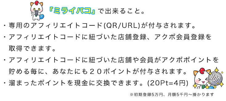 ミライバコでできること
